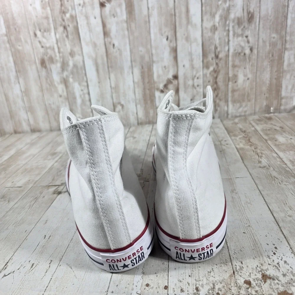 Converse Chuck‎ Taylor All Star High Top White Canvas Sneakers M7650 Womens 13